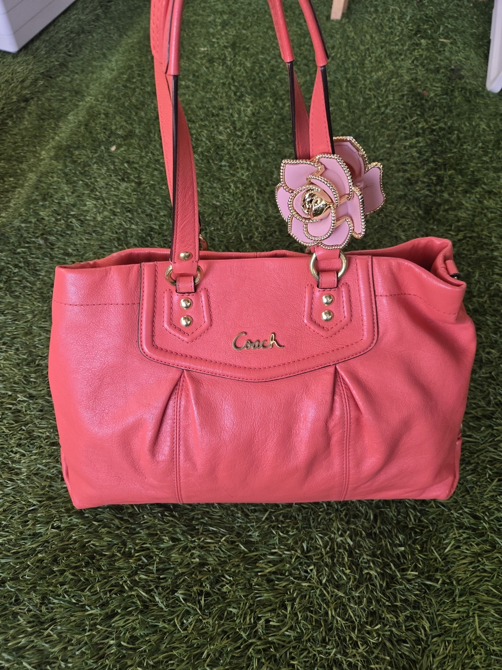 vintage Coach "Ashley" Leather Carryall